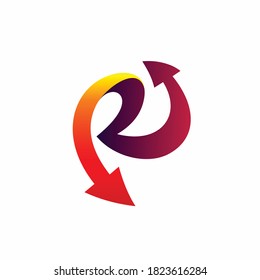 Repeat logo design with letter R
