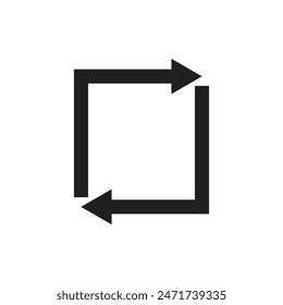 Repeat, loop sign icon for apps and website