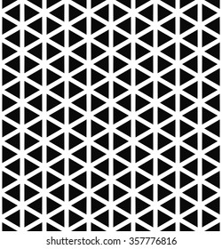 Repeat monochrome hexagonal vector triangle pattern design