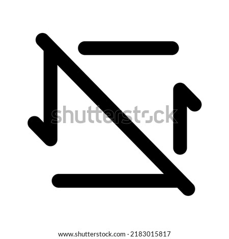 Repeat Off Icon with Outline Style
