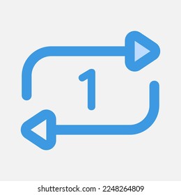 Repetir un icono en azul sobre multimedia, usar para presentación de aplicaciones móviles en sitios web