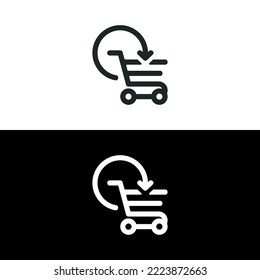 Repeat order icon isolated on white background