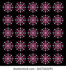 repeat pattern design in black back ground