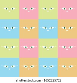 repeat pattern design - kitten