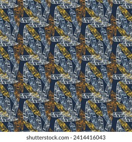 A repeat pattern design is a type of art that involves creating and arranging motifs on a surface in a regular or irregular way. This pattern design is create by using adobe illustrator.