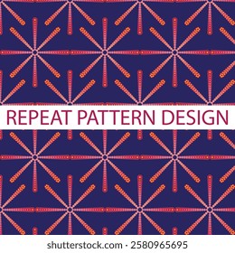 Repeat pattern designs. Seamless floral pattern design art for textiles, fabrics, garments, cloth, wallpaper, backdrops, decor, paper, and motif Illustrations.
