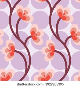 repeat pattern, seamless pattern with a design inspired by the Cherry blossoms