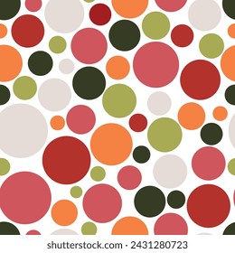 Repeat pattern with sushi theme coloured polka dots.