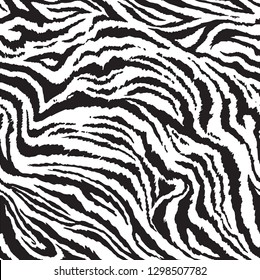 A repeat pattern of a Tiger or Zebra animal print. Vector repeat tile. 