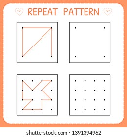 repeat pattern worksheet kindergarten preschool educational stock vector royalty free 1391394962