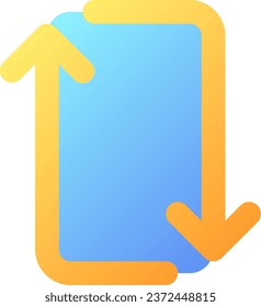 Repeat pixel perfect flat gradient color ui icon. Update messenger app. Repetition of multimedia file. Simple filled pictogram. GUI, UX design for mobile application. Vector isolated RGB illustration