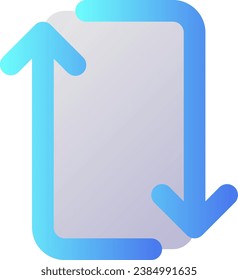 Repeat pixel perfect flat gradient two-color ui icon. Update messenger app. Repeat multimedia file. Simple filled pictogram. GUI, UX design for mobile application. Vector isolated RGB illustration