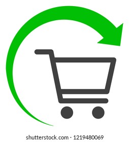 Repeat Purchase Order Icon On A White Background. Isolated Repeat Purchase Order Symbol With Flat Style.