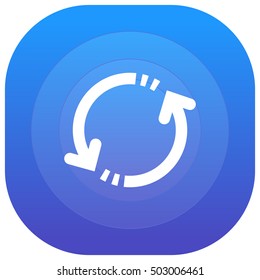 Repeat Purple - blue circular UI/UX App Icon / Logo Design