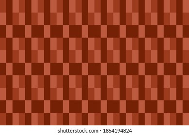 Repeat of rectangular pattern vector. Design random shape red brick on brown background. Design print for illustration, texture, textile, material, wallpaper, background. Set 4