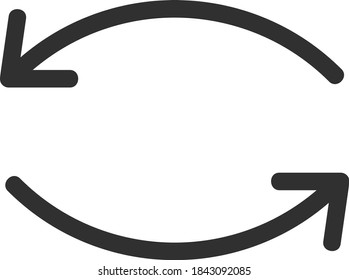 Repeat And Refresh Icon - Black Line Refresh Icon