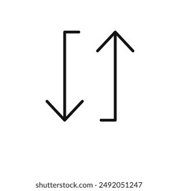 Repetir recargar icono de flecha contorno colección en fondo blanco y negro
