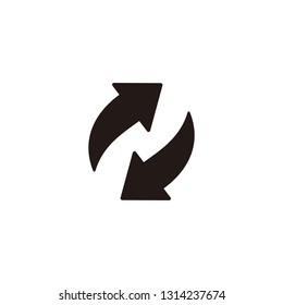 Repeat, reverse arrow icon sign symbol
