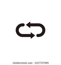 Repeat, reverse arrow icon sign symbol