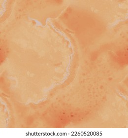Repeat Seamless Pattern. Liquid Marble Illustration. Fluid Seamless Background. Alcohol Ink Marble Paint. Acrylic Ink Red Fire. Orange Holi Space. Swirl Liquid Splash. Hot Vector Abstract Painting