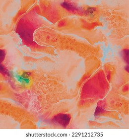 Repita Textura sin inconvenientes. Bañar Splash Líquido. Fuego Rojo Resumen Líquido. Espacio Holi Naranja. Fuego de Sol de Mármol Fluido. Ilustración de tinta acrílica. Pintura de salpicadura de tinta de alcohol. Hot Moderne Resumen de Fuego Solar