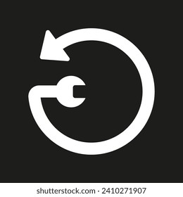 Repeat service icon. Vector illustration. EPS 10.