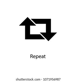 repeat sign icon. Element of minimalistic icon for mobile concept and web apps. Signs and symbols collection icon for websites, web design, mobile app on white background