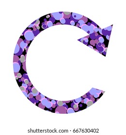 Repeat sign icon on white background. Vector illustration.