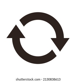 Repeat sign, reload icon, refresh, loading, reset vector symbol isolated on white background