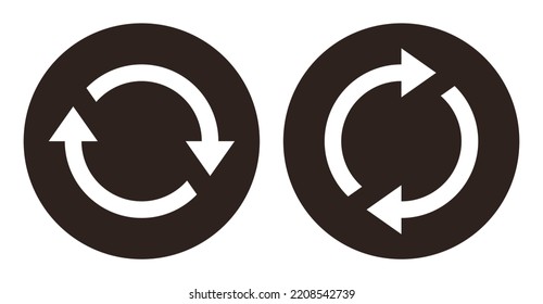 Repeat Sign, Reload Icon, Refresh, Loading, Reset Vector Symbol Set Isolated On White Background