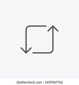 Repeat social media icon isolated on light background. Multimedia symbol modern simple vector icon for website design, mobile app, ui. Vector Illustration