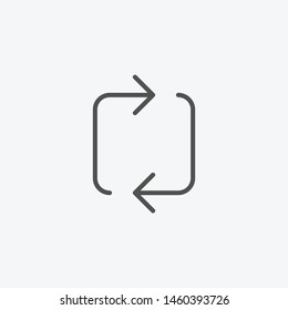 Repeat social media icon isolated on light background. Multimedia symbol modern simple vector icon for website design, mobile app, ui. Vector Illustration