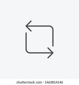 Repeat social media icon isolated on light background. Multimedia symbol modern simple vector icon for website design, mobile app, ui. Vector Illustration