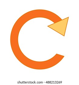 Repeat symbol icon on white background. Vector illustration.