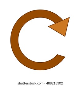 Repeat symbol icon on white background. Vector illustration.
