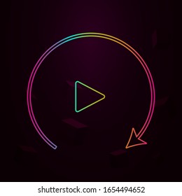 repita el icono de estilo nolan de pista. Línea delgada simple, contorno vectorial de iconos web para ui y ux, sitio web o aplicación móvil