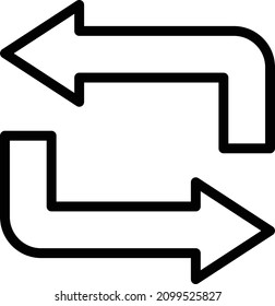 Ilustración de diseño de iconos de vectores de repetición