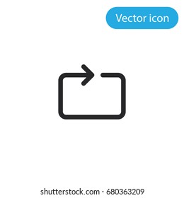 Repeat vector icon, illustration symbol