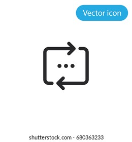 Repeat vector icon, illustration symbol