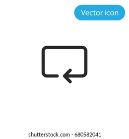 Repeat vector icon, illustration symbol