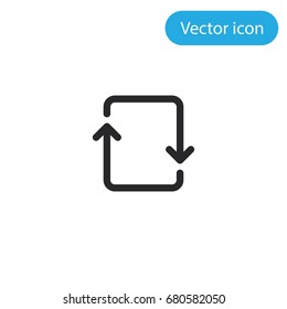 Repeat vector icon, illustration symbol
