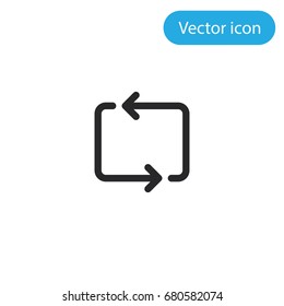 Repeat vector icon, illustration symbol