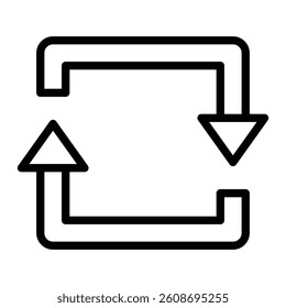 Repeat Vector Line Icon Design
