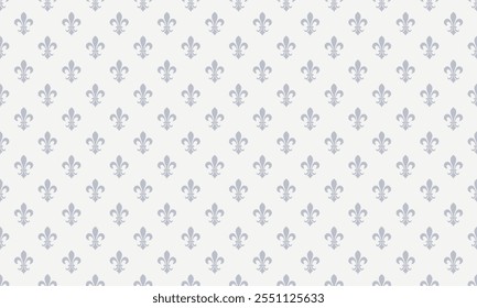 Repite el fondo victoriano y de elegancia. Vector de hoja de dibujo de diseño. Patrón festivo para el renacimiento hermoso. Repite el fleur-de-lis para la reina de belleza.