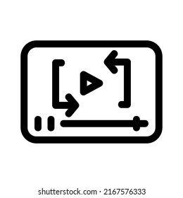 repeat video icon or logo isolated sign symbol vector illustration - high quality black style vector icons
