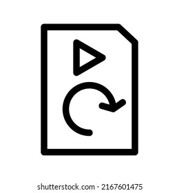 repeat video icon or logo isolated sign symbol vector illustration - high quality black style vector icons
