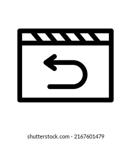 repeat video icon or logo isolated sign symbol vector illustration - high quality black style vector icons
