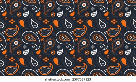 Repeat vitality by boteh trend. 2025 romance as colours botanical. Artwork blossom beauty geometric. Graphic curly, paper fashion.
