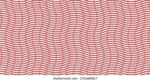 Repeat wavy pattern with optical illusion effect. Vector illustration.