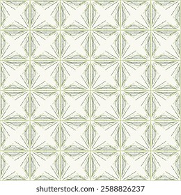Repeat winter green square floral type seamless pattern background. Abstract flower pattern.